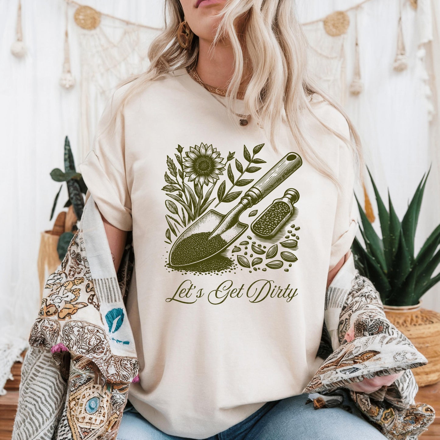 Wild Petal Threads T-Shirt Let's Get Dirty Vintage Garden T-Shirt