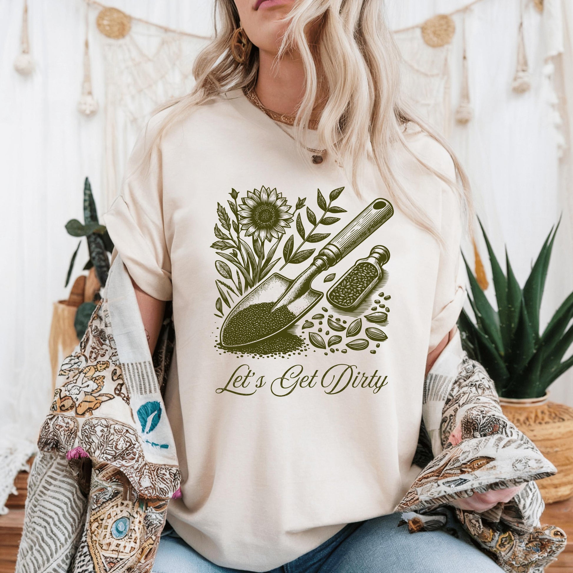 Wild Petal Threads T-Shirt Let's Get Dirty Vintage Garden T-Shirt