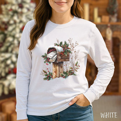 Letters to Santa Rustic Mailbox Long Sleeve Tee