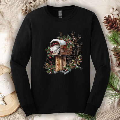 Letters to Santa Rustic Mailbox Long Sleeve Tee