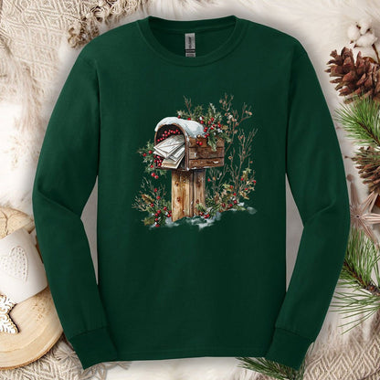 Letters to Santa Rustic Mailbox Long Sleeve Tee