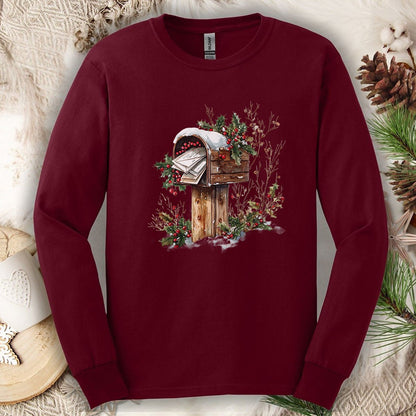 Letters to Santa Rustic Mailbox Long Sleeve Tee