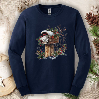 Letters to Santa Rustic Mailbox Long Sleeve Tee