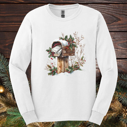 Letters to Santa Rustic Mailbox Long Sleeve Tee