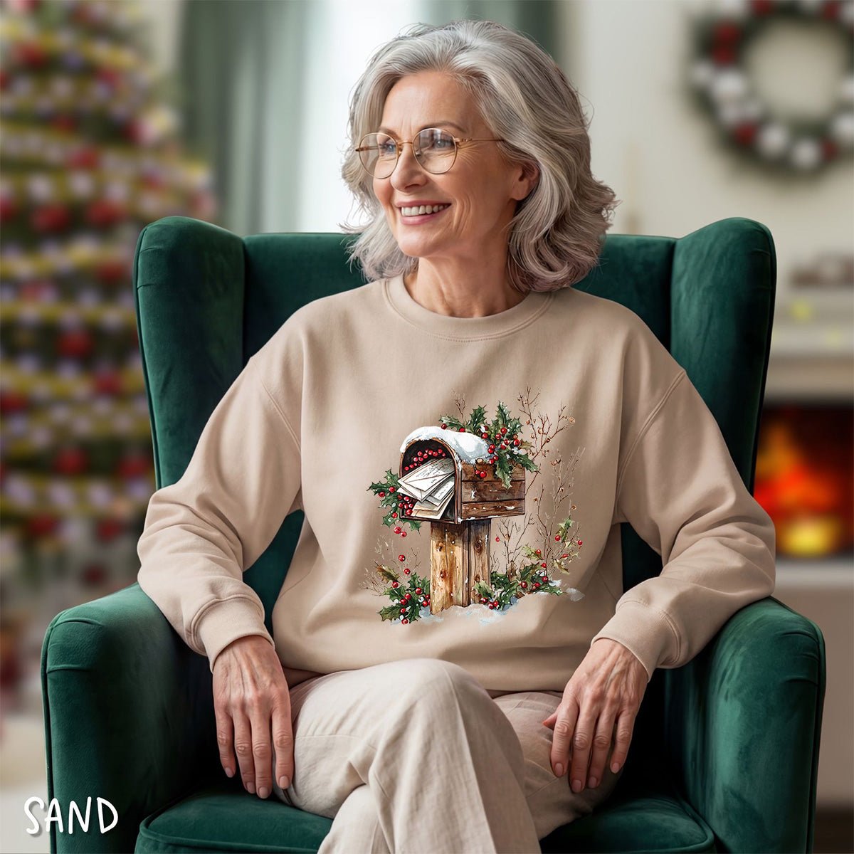 Letters to Santa Rustic Mailbox Sweatshirt