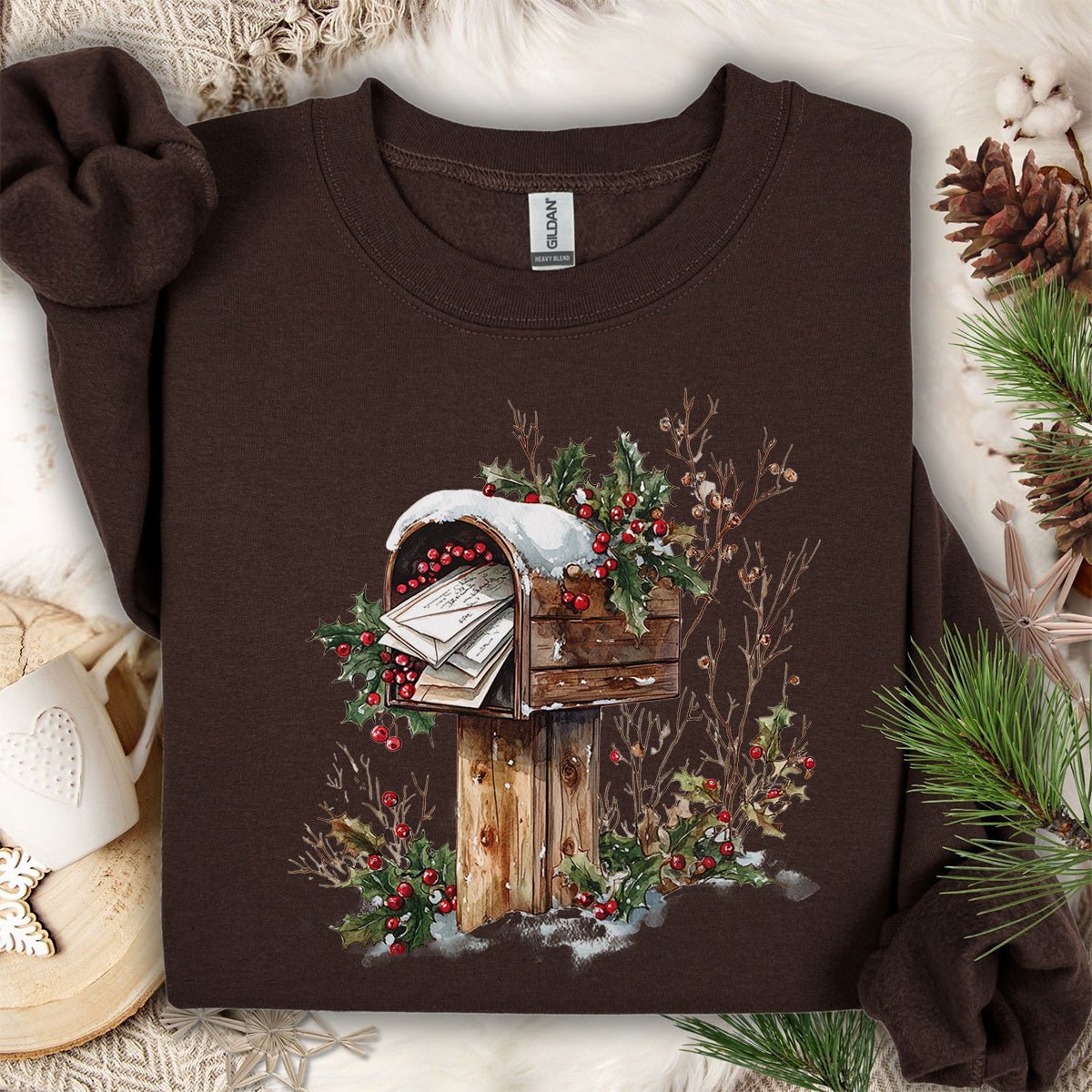 Letters to Santa Rustic Mailbox Sweatshirt