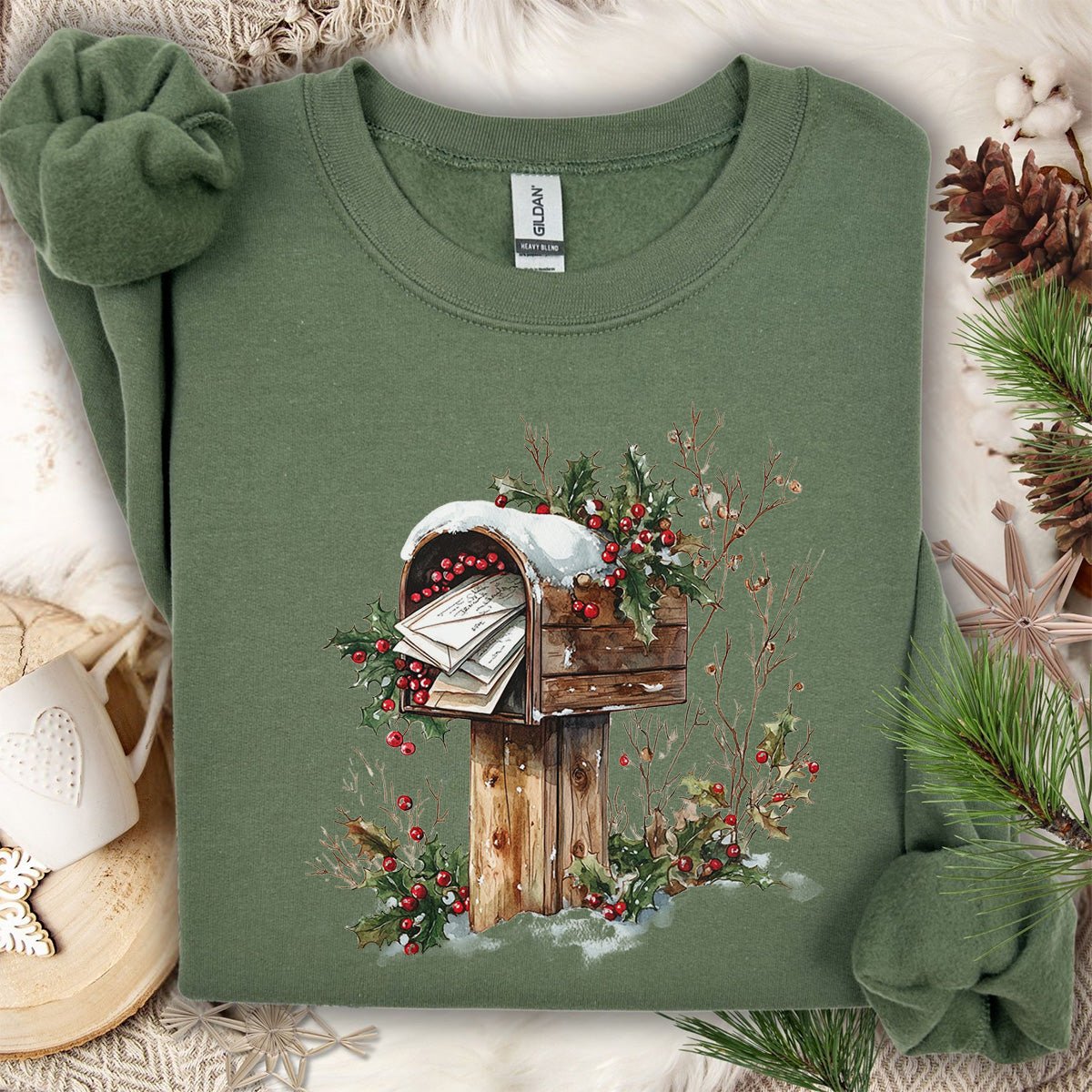 Letters to Santa Rustic Mailbox Sweatshirt