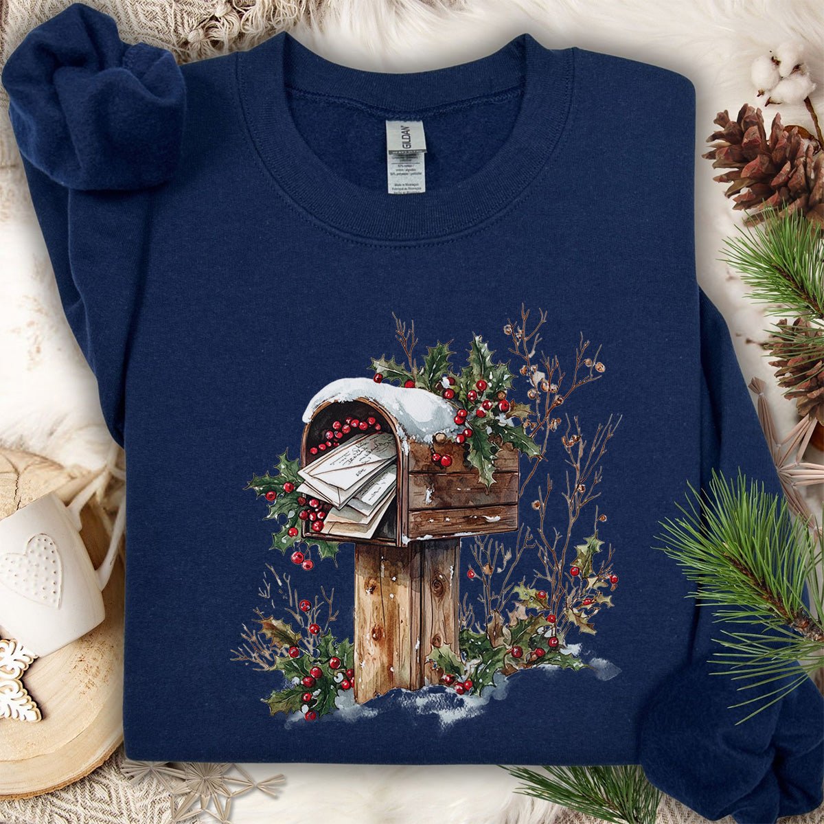 Letters to Santa Rustic Mailbox Sweatshirt