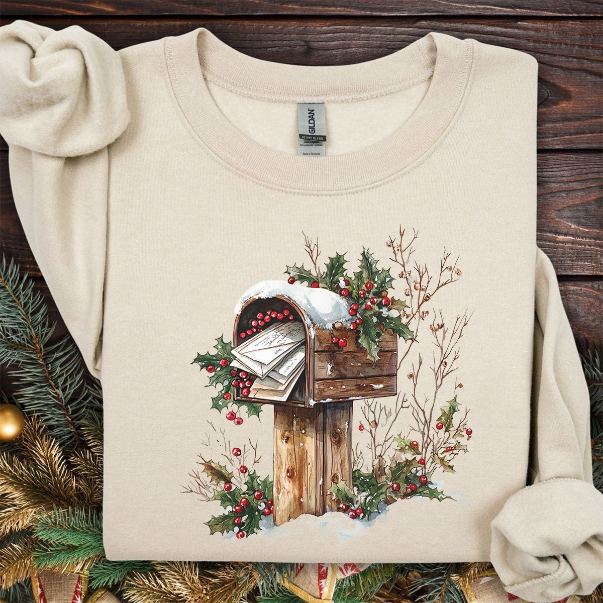 Letters to Santa Rustic Mailbox Sweatshirt