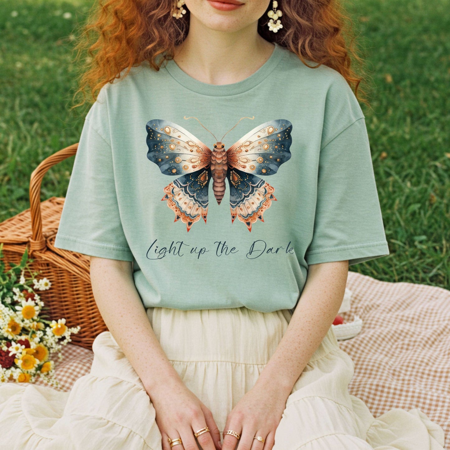 Light Up the Dark Vintage Moth T-Shirt