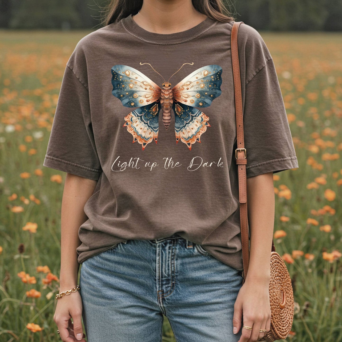 Light Up the Dark Vintage Moth T-Shirt