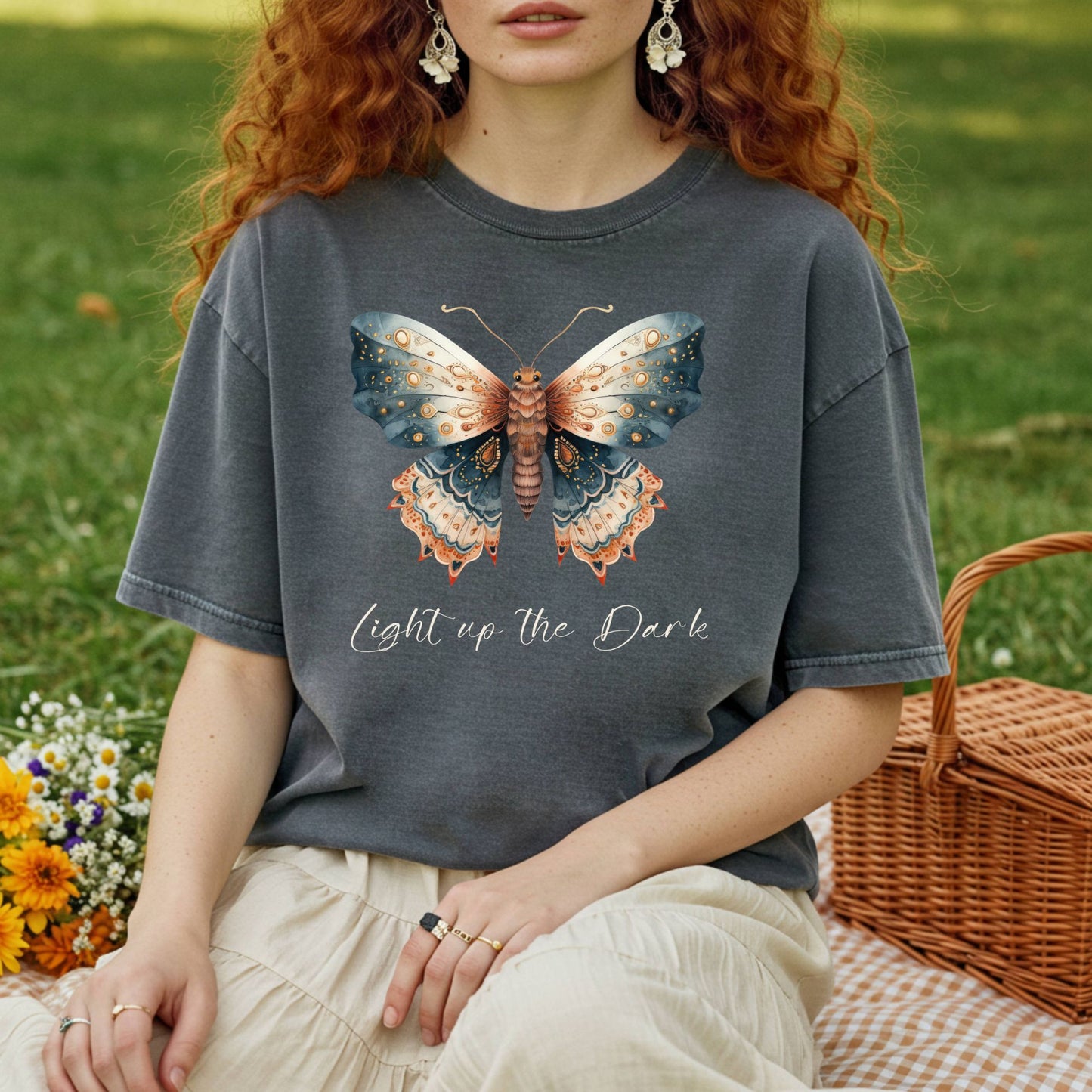 Light Up the Dark Vintage Moth T-Shirt