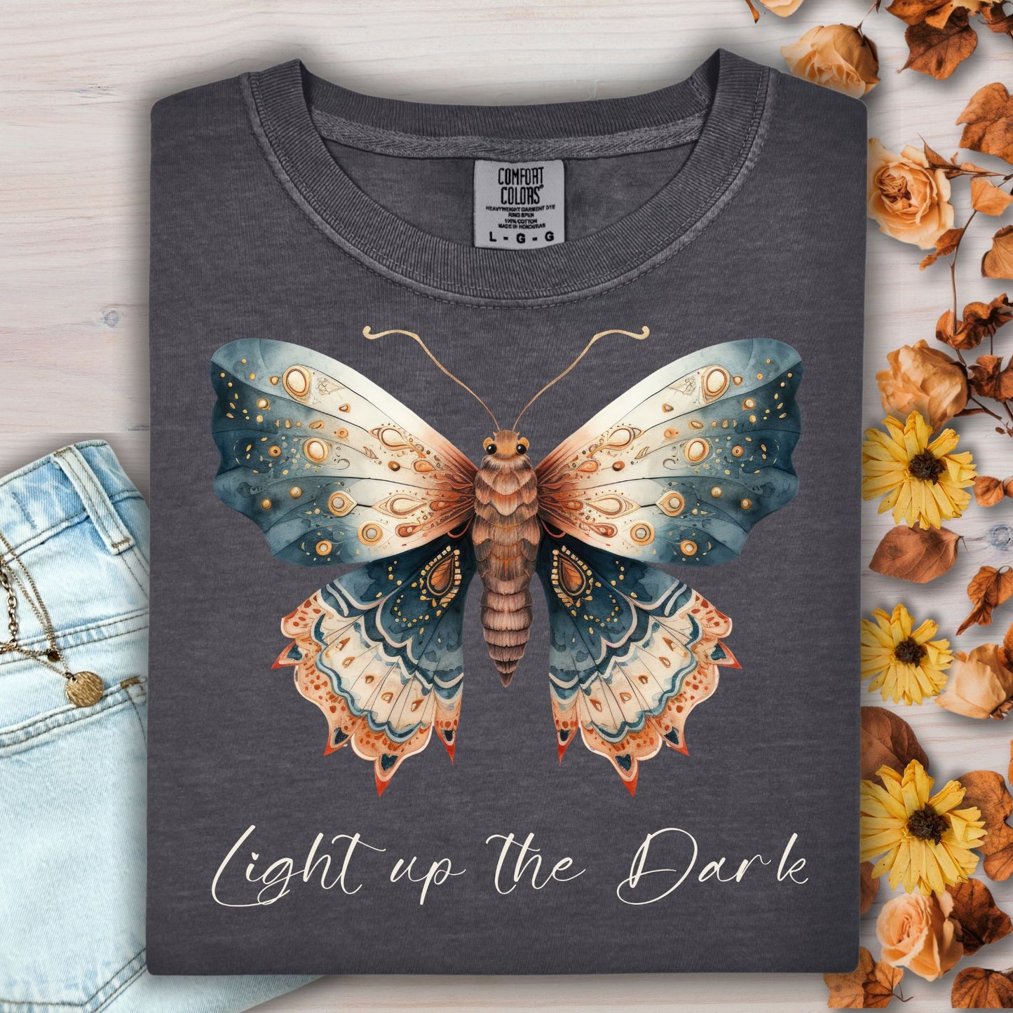 Light Up the Dark Vintage Moth T-Shirt