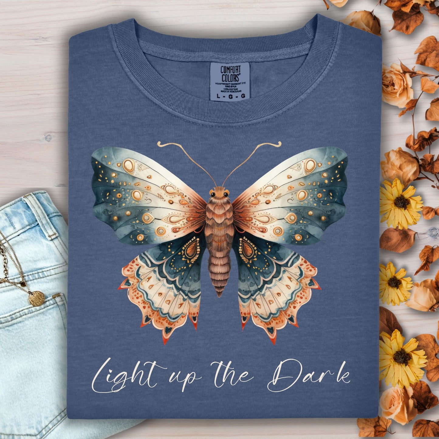 Light Up the Dark Vintage Moth T-Shirt