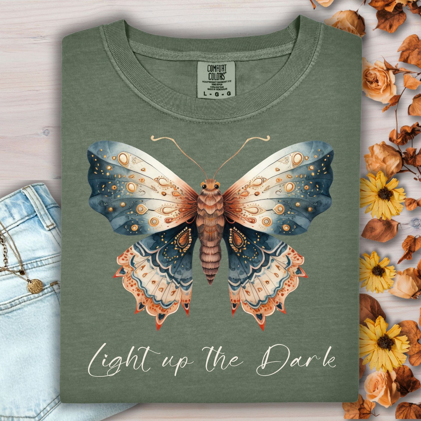Light Up the Dark Vintage Moth T-Shirt