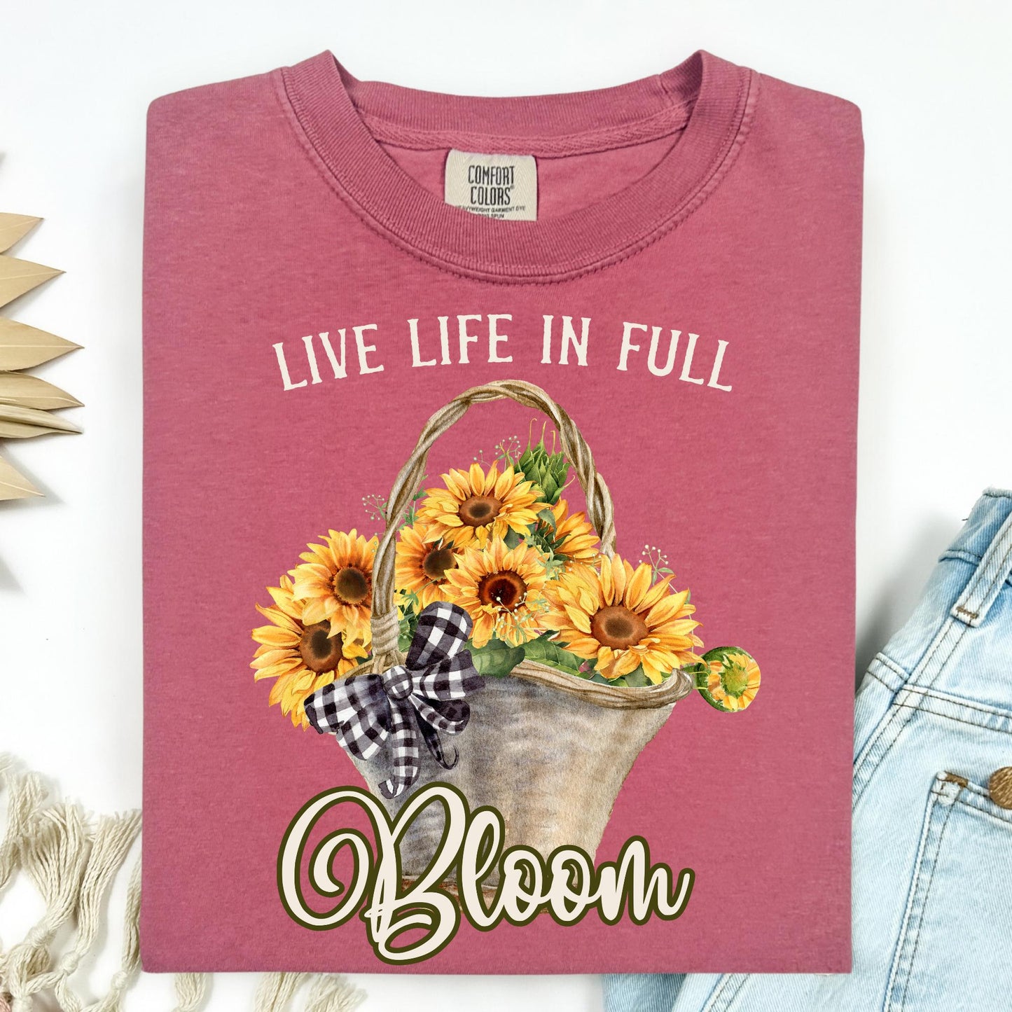 Live Life in Full Bloom Sunflower T-Shirt