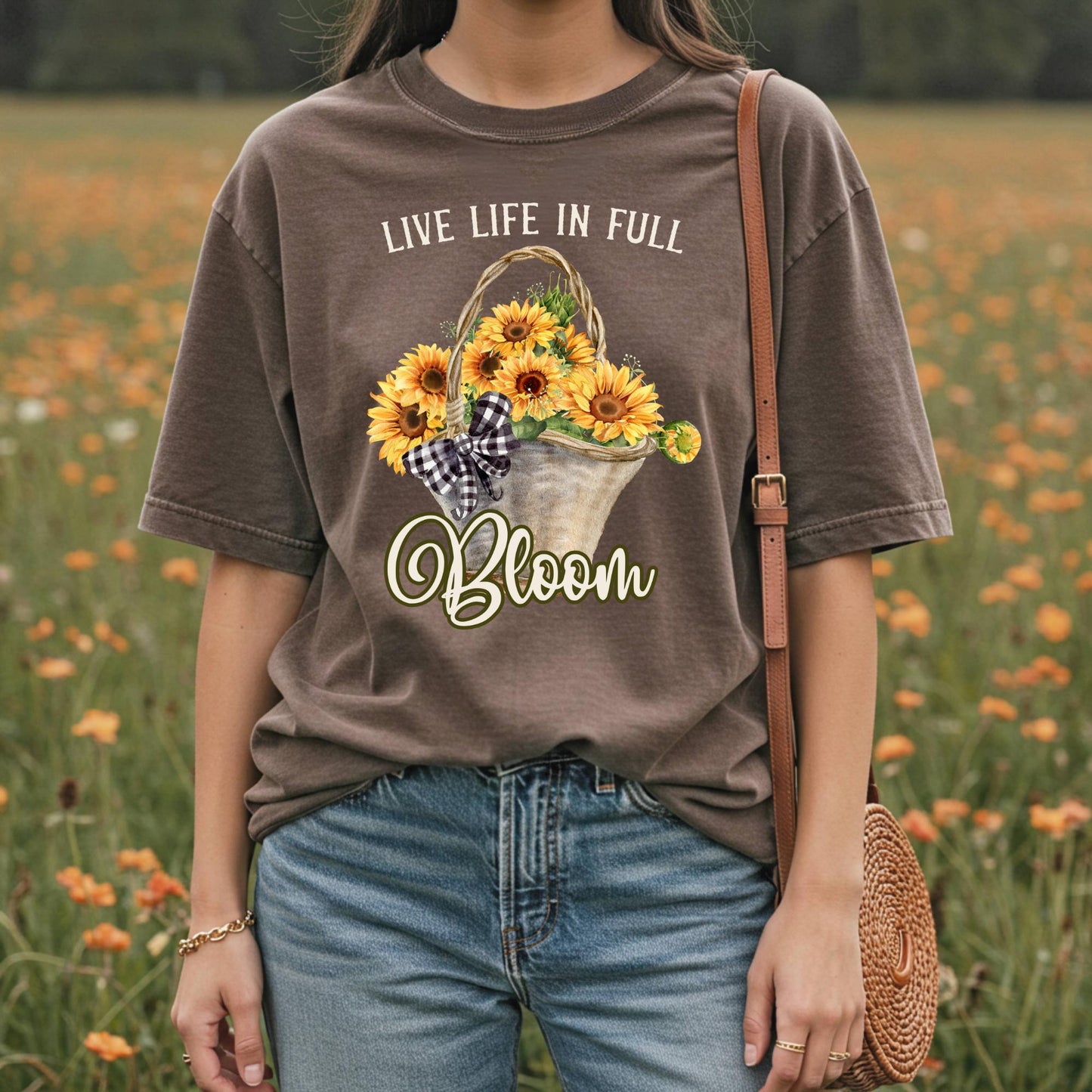 Live Life in Full Bloom Sunflower T-Shirt