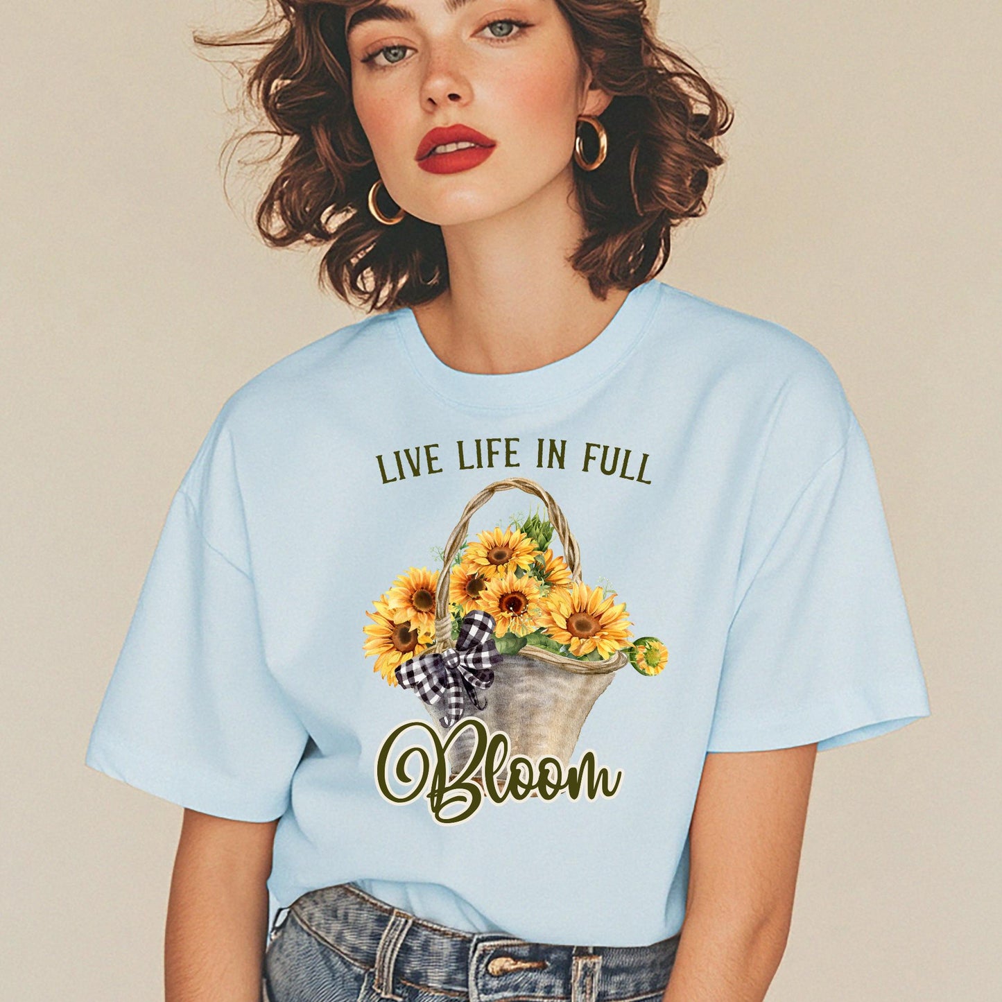 Live Life in Full Bloom Sunflower T-Shirt