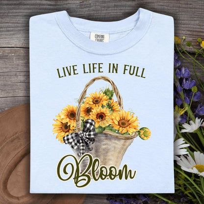Wild Petal Threads T-Shirt S / hydrangea Live Life in Full Bloom Sunflower T-Shirt