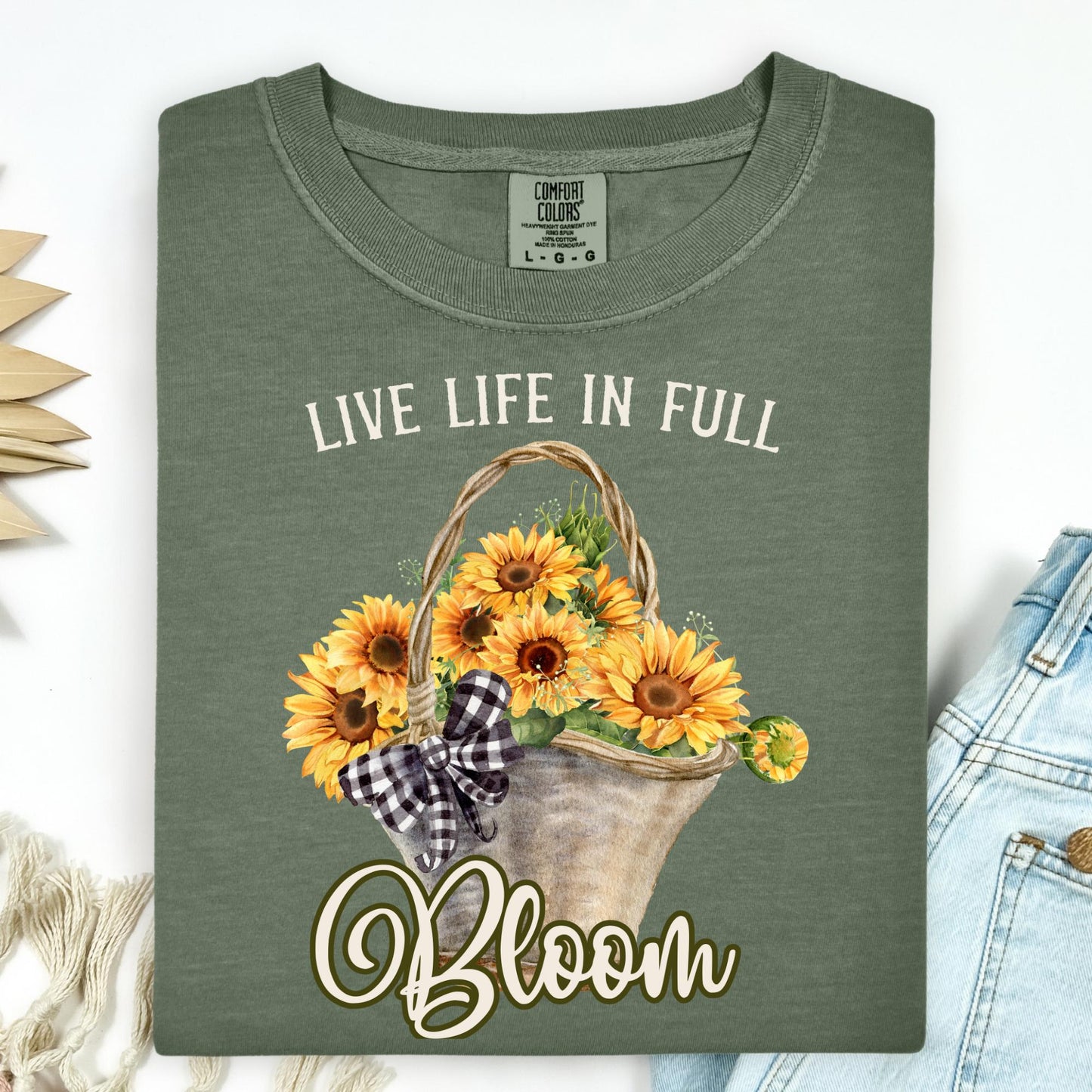 Live Life in Full Bloom Sunflower T-Shirt