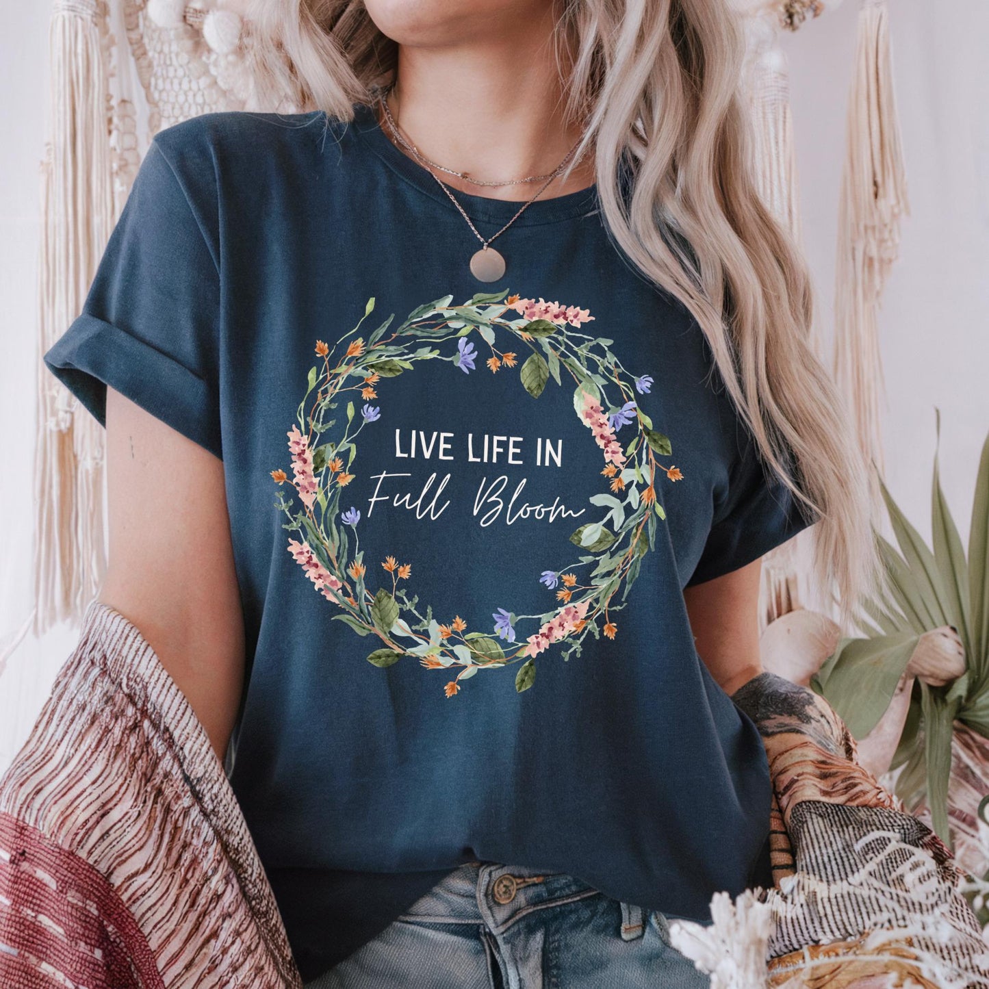Live Life in Full Bloom Wildflower T-Shirt