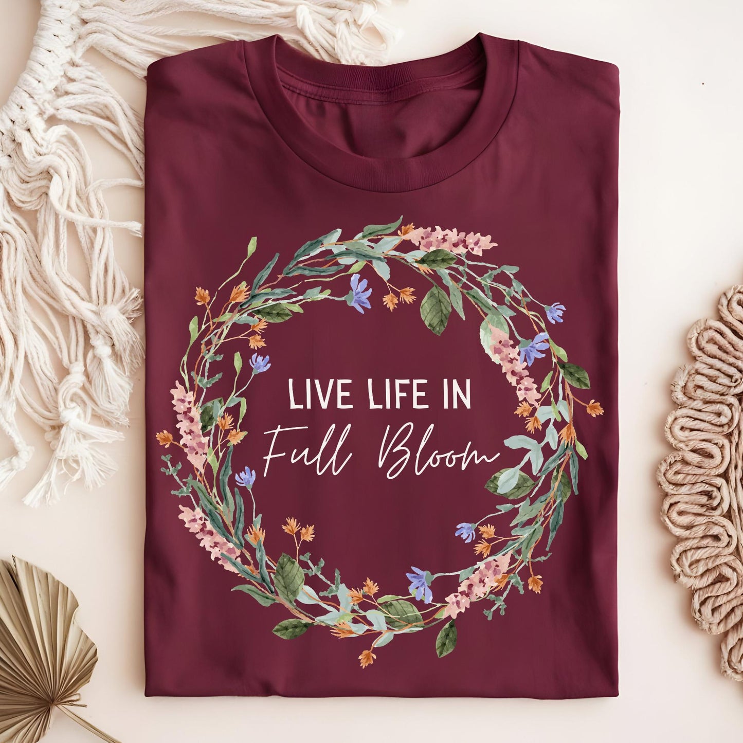Live Life in Full Bloom Wildflower T-Shirt