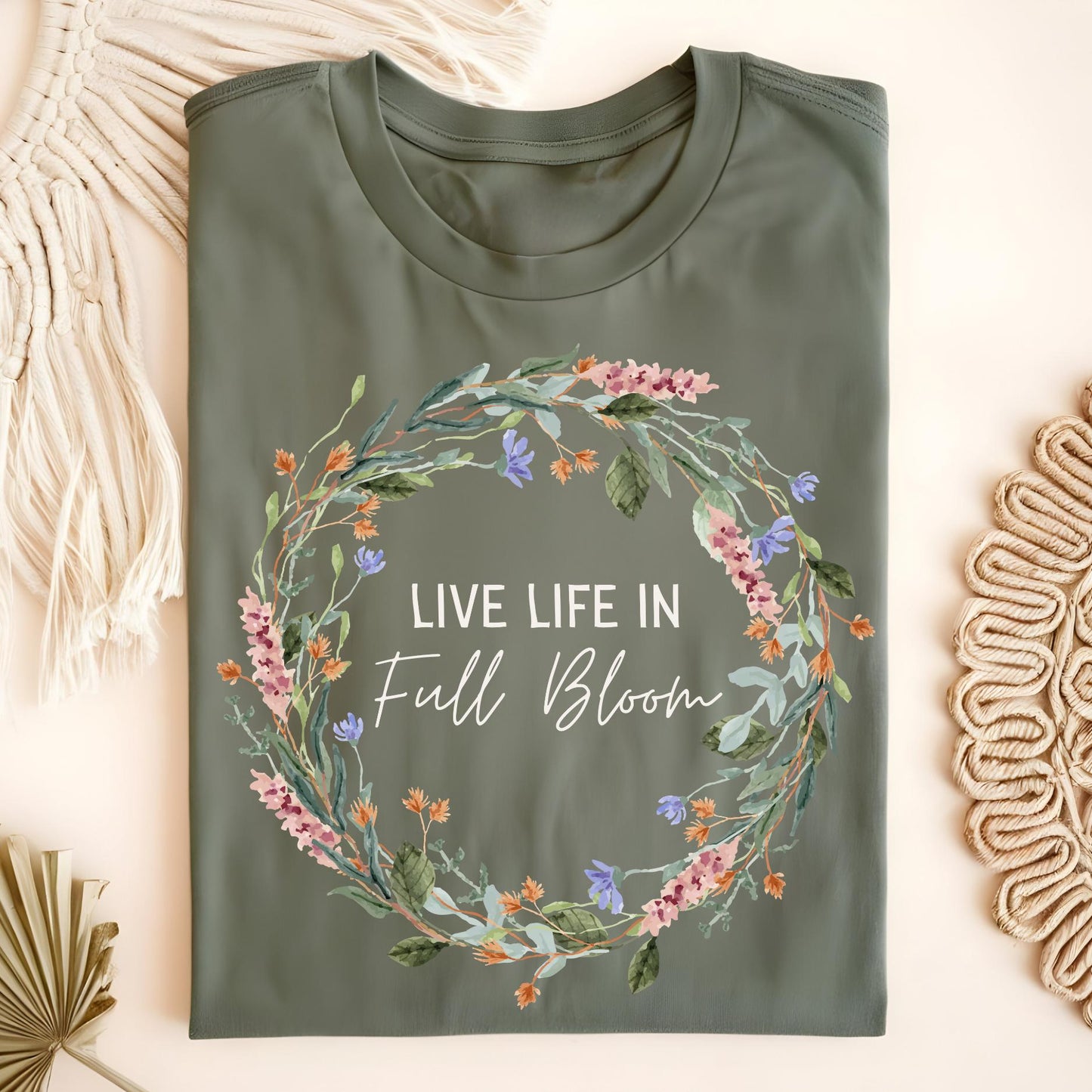 Live Life in Full Bloom Wildflower T-Shirt