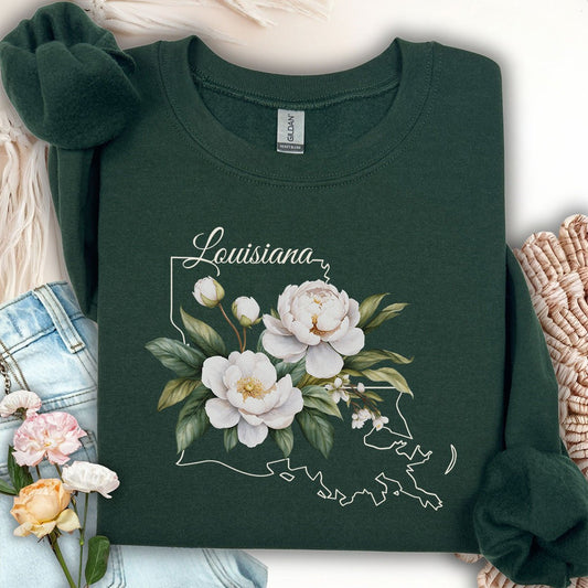 Louisiana State Flower Sweatshirt - Magnolia