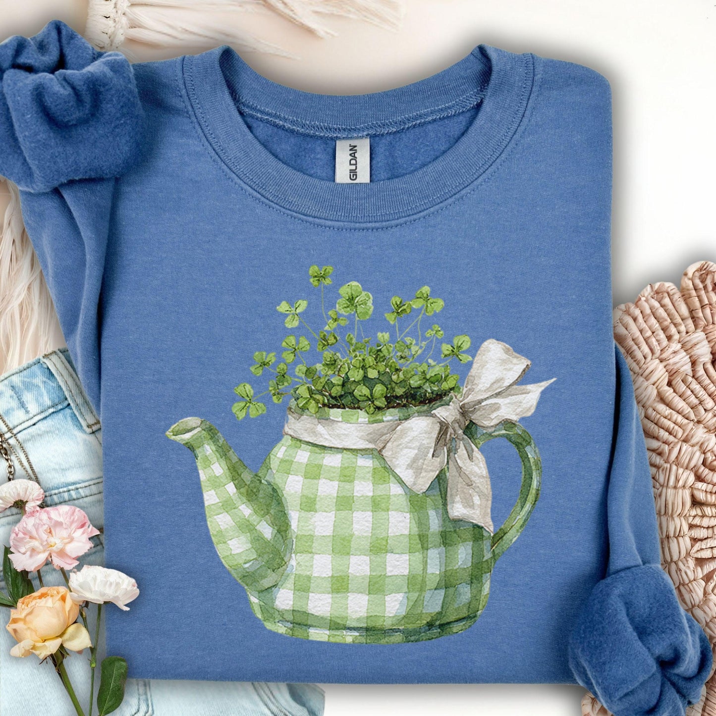 Lucky Clover Teapot Planter Sweatshirt