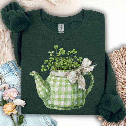 Lucky Clover Teapot Planter Sweatshirt