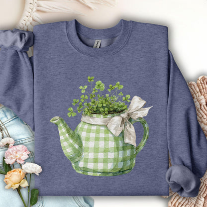 Lucky Clover Teapot Planter Sweatshirt