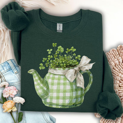 Lucky Clover Teapot Planter Sweatshirt