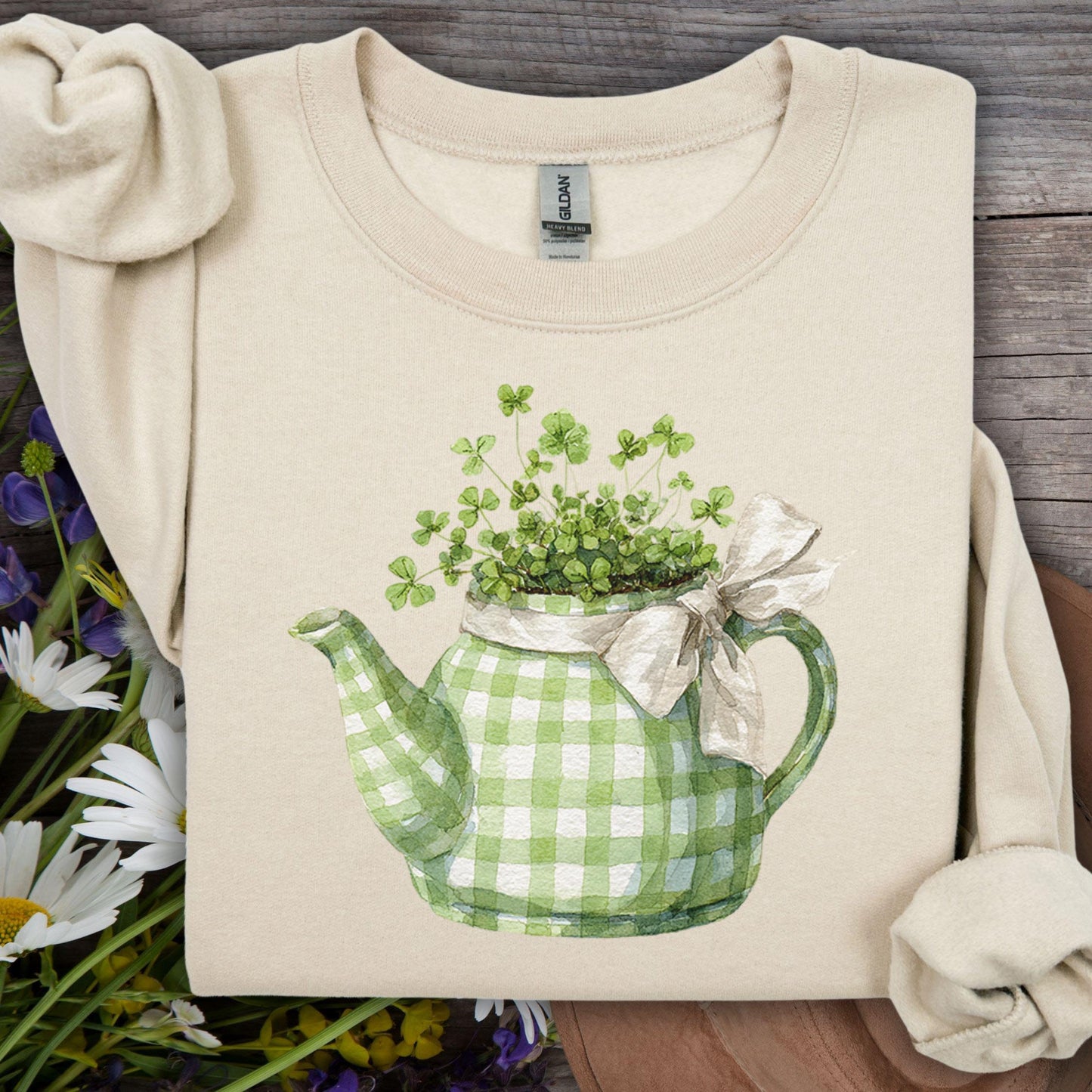 Lucky Clover Teapot Planter Sweatshirt