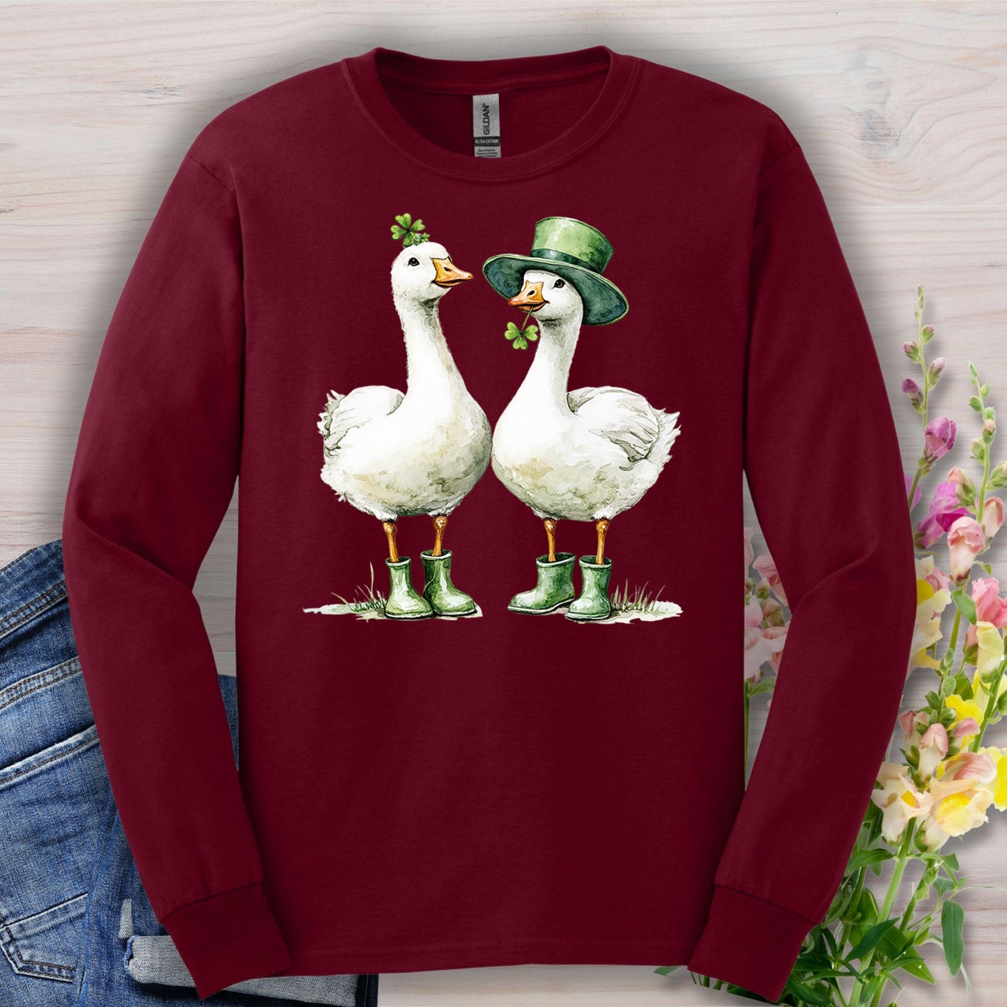 Lucky Geese St. Patrick's Day Long Sleeve Tee