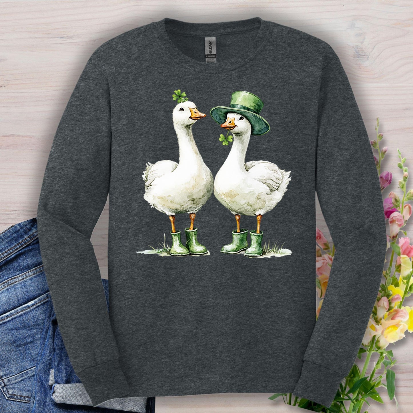 Lucky Geese St. Patrick's Day Long Sleeve Tee
