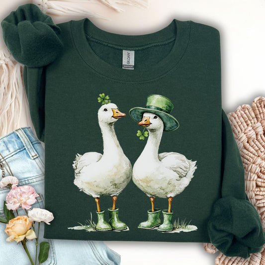 Lucky St. Patrick's Day Geese Sweatshirt