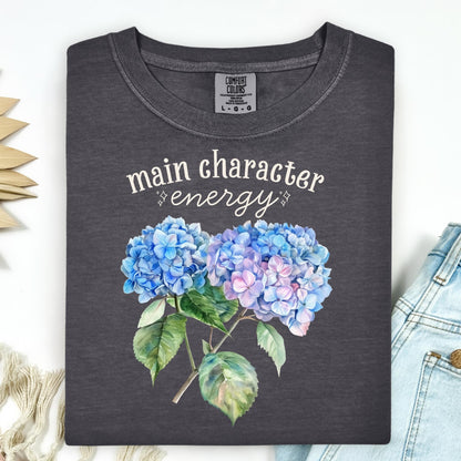 Main Character Energy Hydrangea T-Shirt