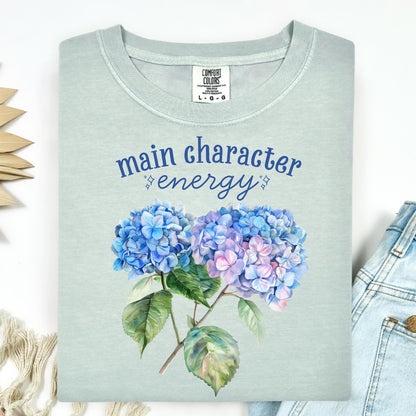 Main Character Energy Hydrangea T-Shirt