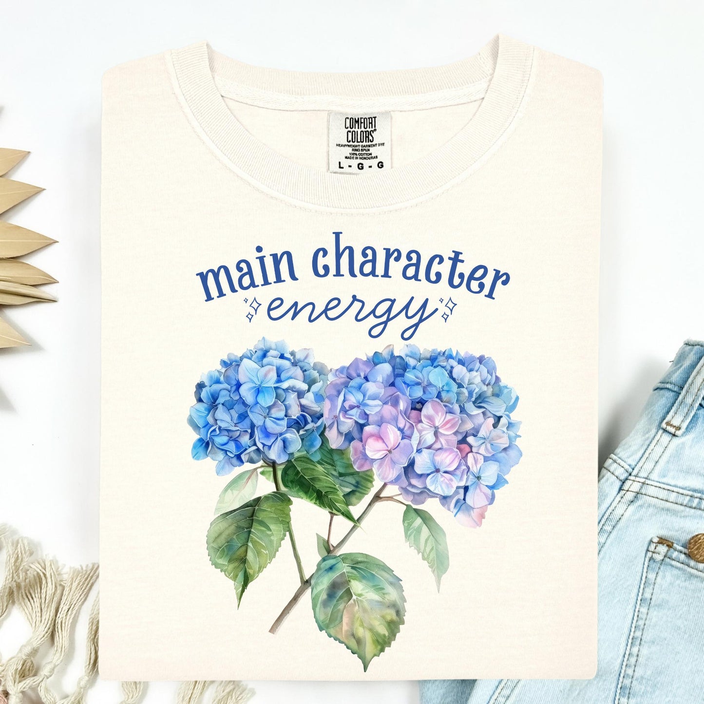 Main Character Energy Hydrangea T-Shirt
