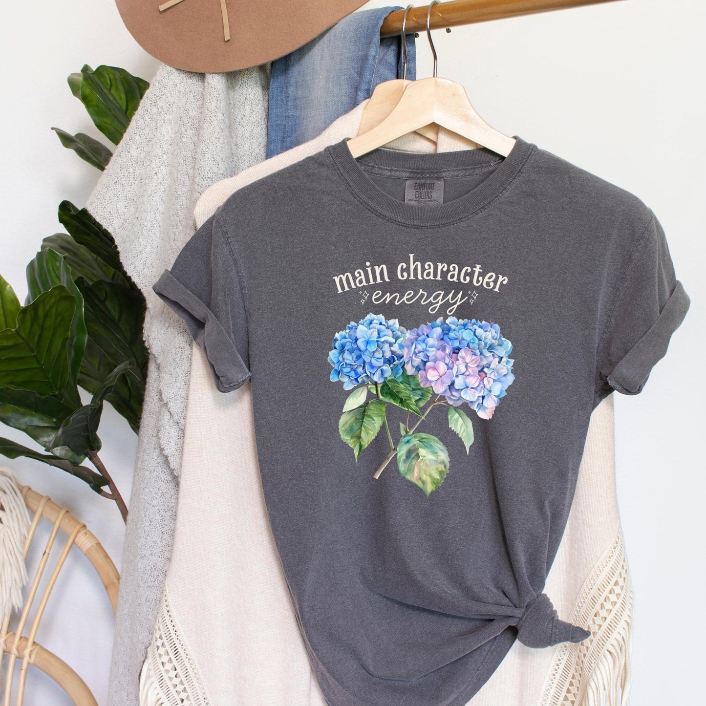 Main Character Energy Hydrangea T-Shirt