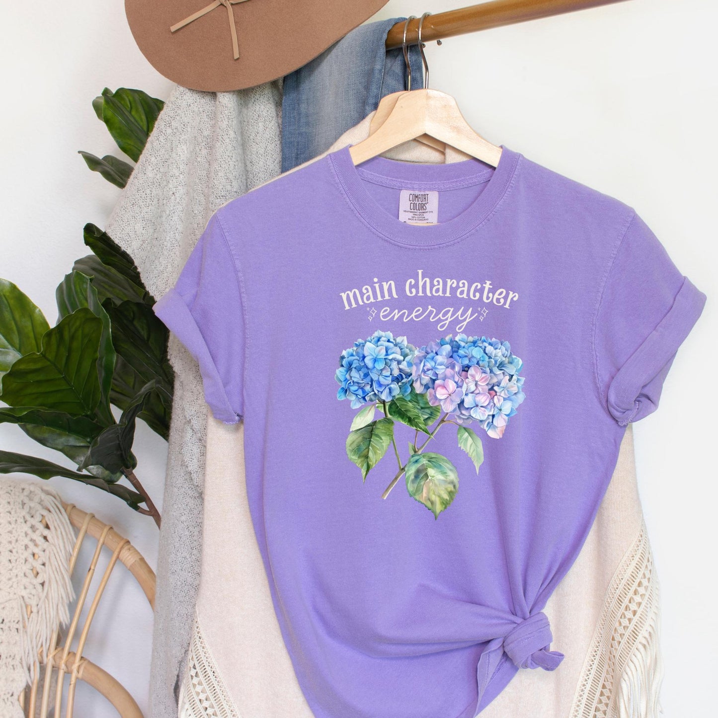 Main Character Energy Hydrangea T-Shirt