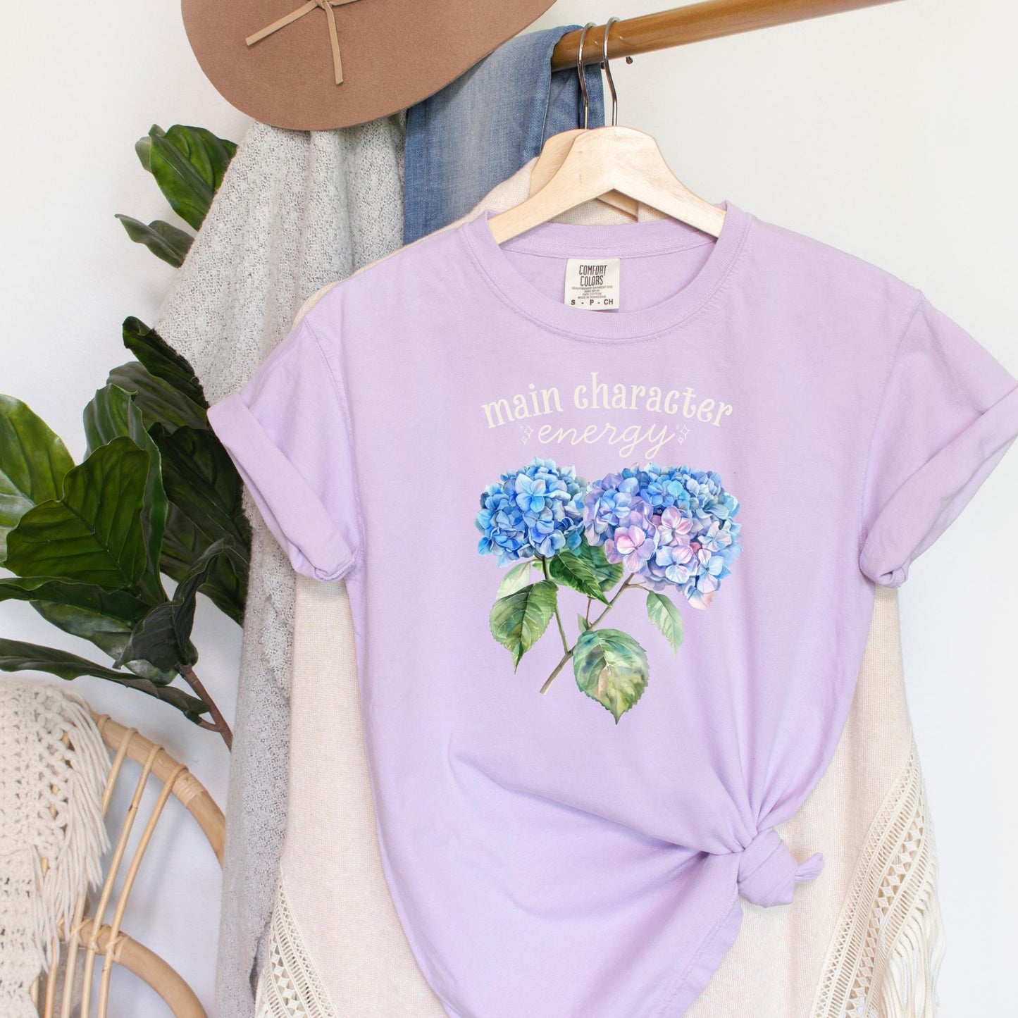 Main Character Energy Hydrangea T-Shirt