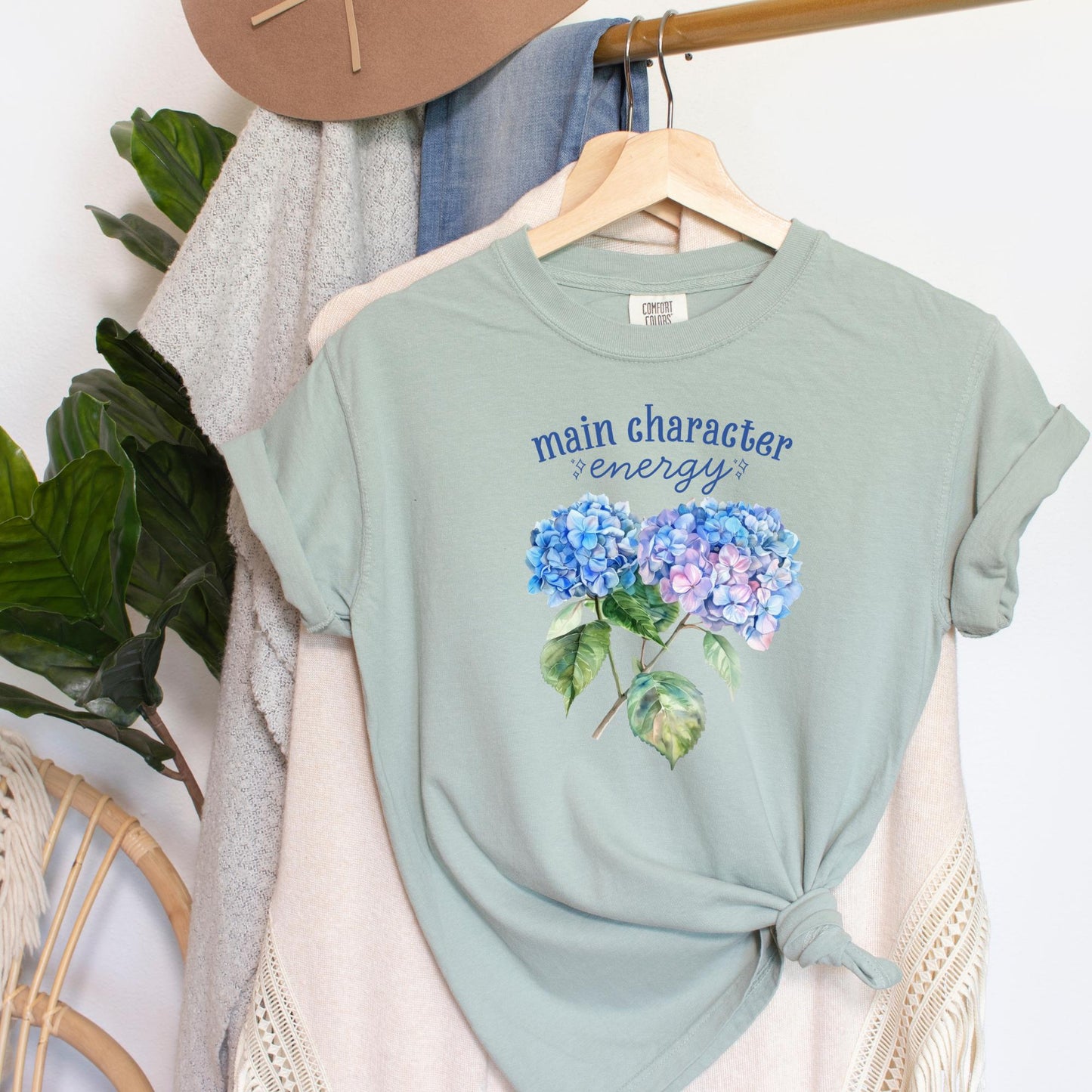 Main Character Energy Hydrangea T-Shirt