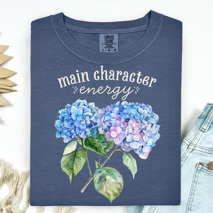 Main Character Energy Hydrangea T-Shirt