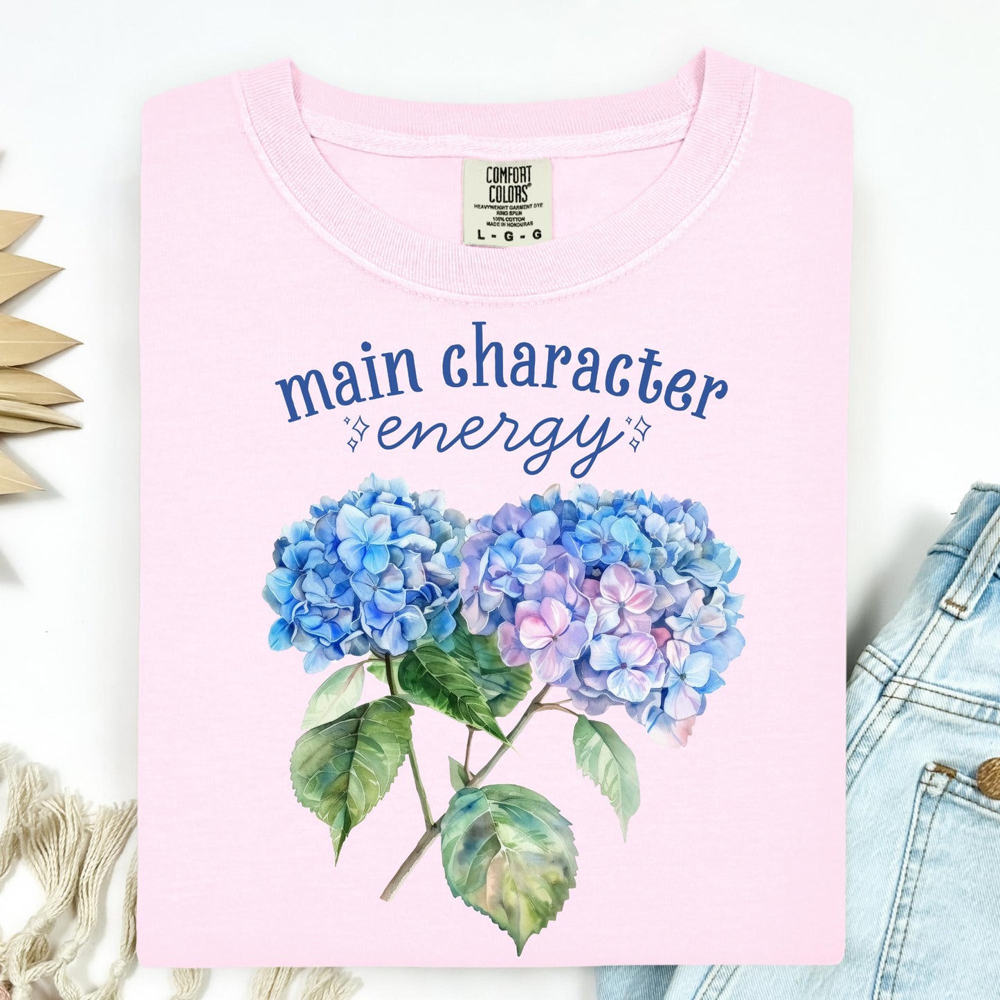 Main Character Energy Hydrangea T-Shirt