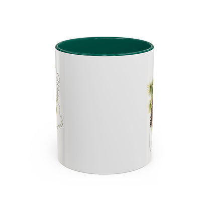 Maine State Flower Mug (11/15oz) - White Pinecone & Tassle
