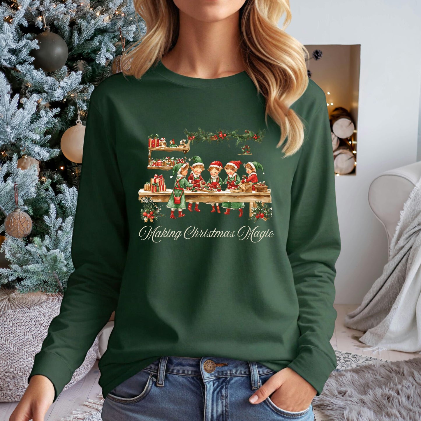 Making Christmas Magic Long Sleeve Tee