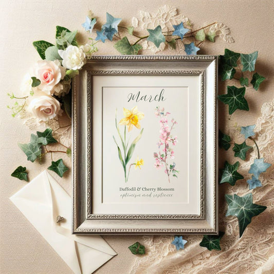 March Birth Month Flower Art Print