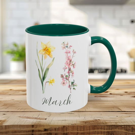 March Birth Month Flower Mug