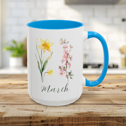 March Birth Month Flower Mug